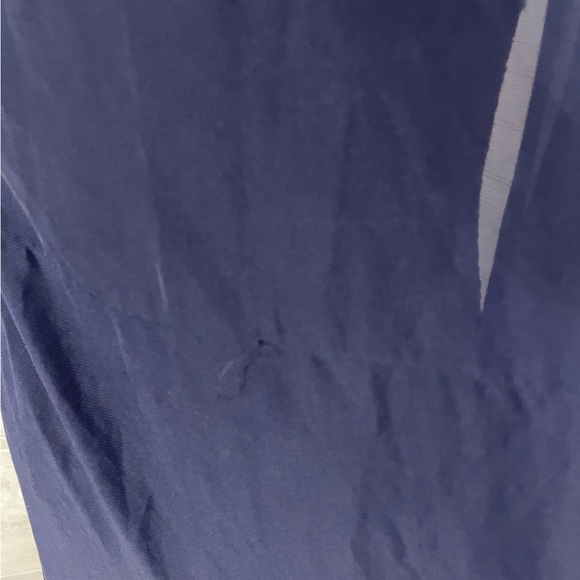 Adrianna Papell Navy Cape-Sleeved Evening Lace Gown One Shoulder Dress Size 6 - Picture 11 of 13